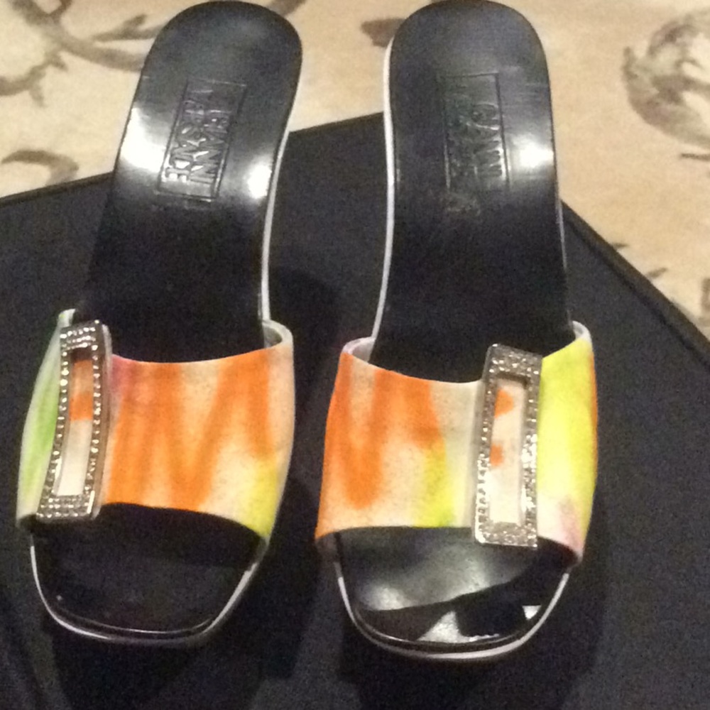 Authentic Gianni Versace embellished slides